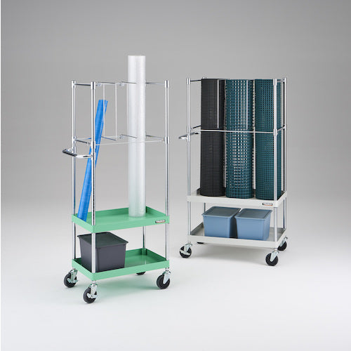 TRUSCO ツールワゴン フェニックスワゴン 省音 750X500XH1500 立掛け用 ホワイト PEW-1572KS-W 1 台