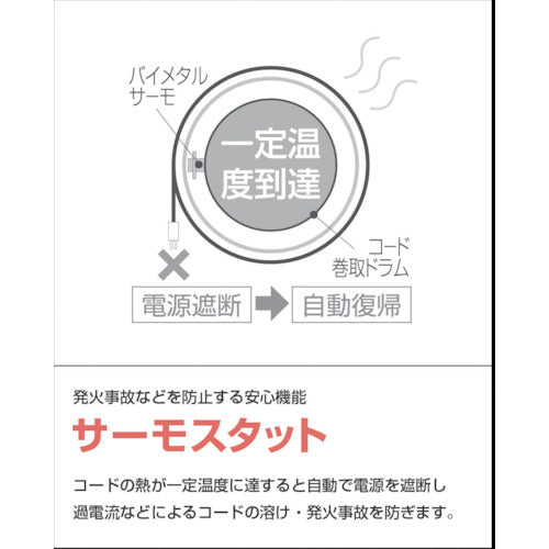 TRIENS コードリール100V 10m 充電式作業灯付き SCS-310HB 1 台