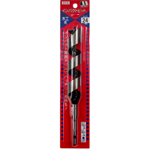 Star-M Impact Bit, Medium, Blade Diameter 24.0mm, Shank Diameter 6.35mm, 7M-240, 1 pc