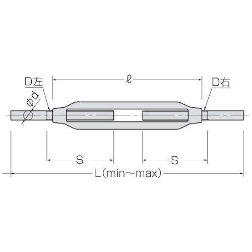 Kondotec LS Frame Turnbuckle Straight Set TB-S/S Fabric W1/2 011A2ALSSS12 1 pc