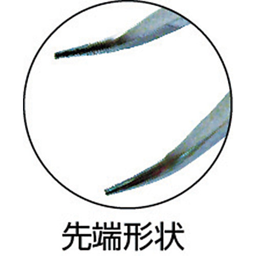 TOP 니들 노즈 벤트 플라이어 스테인레스제 기자 부착 100mm NN-100BN 1 丁