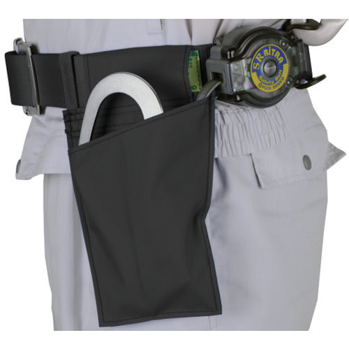 TSUYORON 胴ベルト型墜落制止用器具用ロープ収納袋 MR−46 黒色 120mm×200mm ナイロン帆布製 MR-46-BLK-HD 1 枚