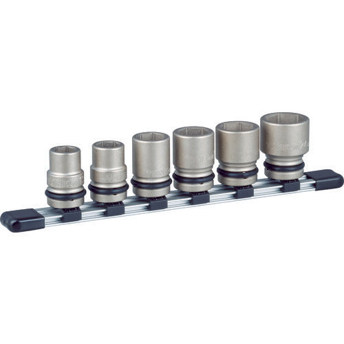 TONE 임팩트용 소켓 세트(홀더 부착) 6pcs 삽입각 12.7mm HNV406S 1 S