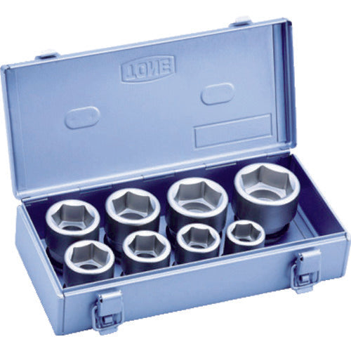 TONE 임팩트용 소켓 세트(메탈 트레이 케이스 사양) 8pcs 삽입각 19.0mm NV608S 1 S