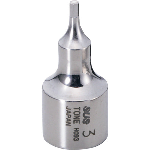 TONE SUS Hexagonal Socket, Diagonal Dimension 10mm, Insertion Angle 12.7mm, S4H-10, 1 pc