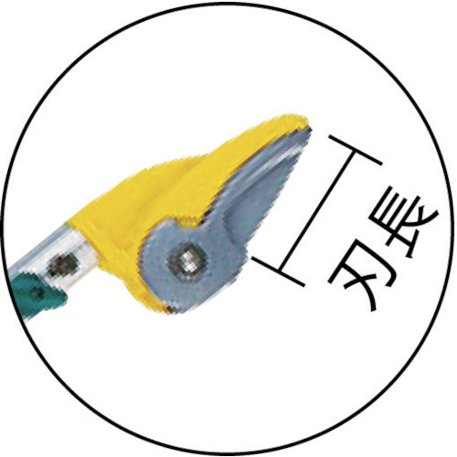 musashi 高枝鋏 ポールスリム4M ロング3段式 アンビル刃 NO380 1 丁