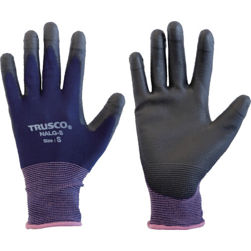 TRUSCO 5-finger reinforced urethane backless gloves S NALG-S 1 pair