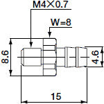 アインツ 継手 BF-6-M4 1 個