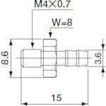 アインツ 継手 BF-5-M4 1 個