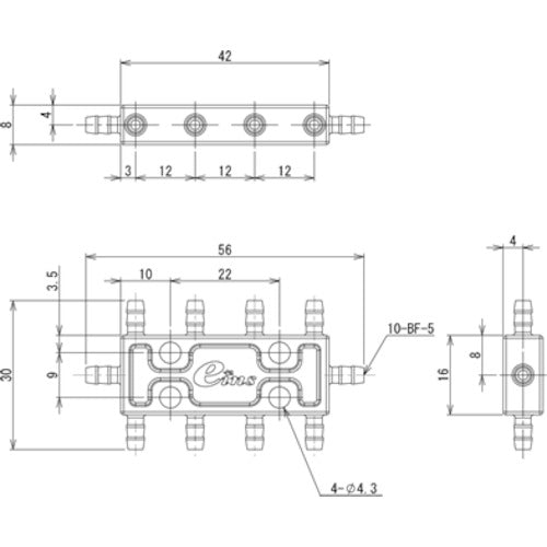 아인츠 매니폴드·BF5 수지 MP-10P-BF5 1개