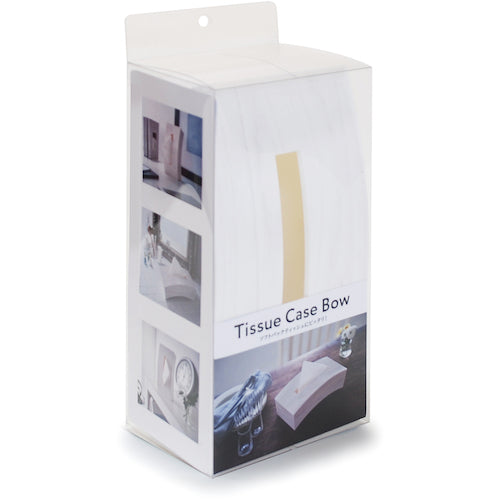 Iseto Tissue Case Bow Woody White I-592-WW 1 pc