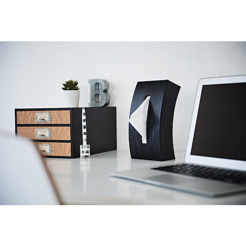 이세토 티슈 케이스 Bow 우디 블랙 I-592-WB 1개