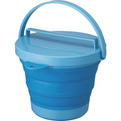 Iseto Soft Bucket (with lid) Blue I-553-B 1 piece