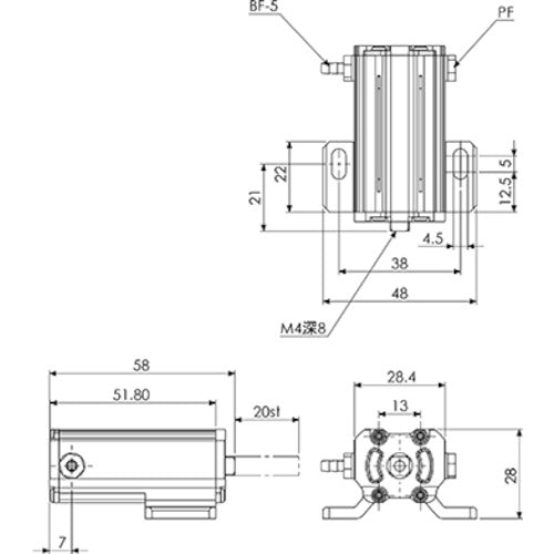 Einz Mini Cylinder MCE-20S (Extrusion) MCE-20S 1 piece