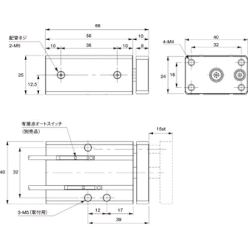 アインツ ミニコンテナシリンダー・単動型 NCON-M15S 1 個
