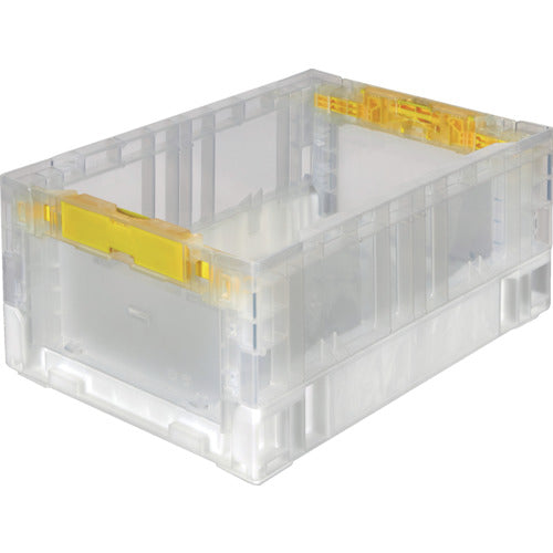 TRUSCO 오리콘 접이식 컨테이너 13.7L 투명 투명 TR-S14-TM 1개