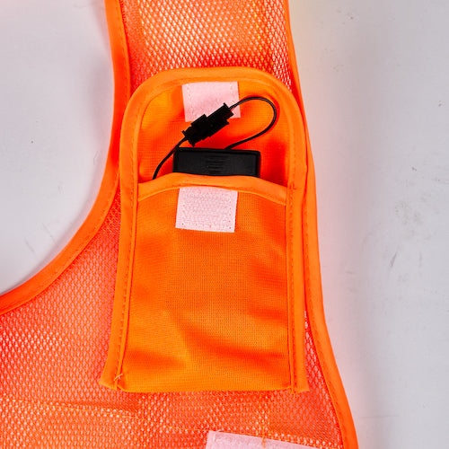 TRUSCO LED Short Safety Vest Orange x Fluorescent Yellow SLEOY 1 Unit