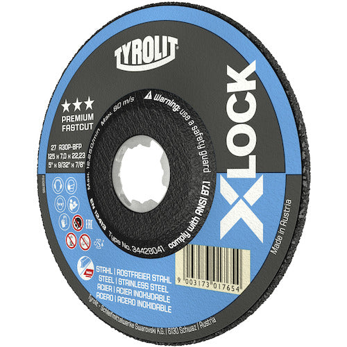 TYROLIT X−LOCK オフセット砥石 プレミアムタイプ 125mm 34428041 1 枚
