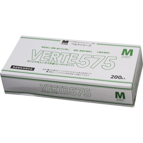미도리 안전 폴리에틸렌 일회용 장갑 외 엠보스 M (200장입) VERTE-575-M 1상자