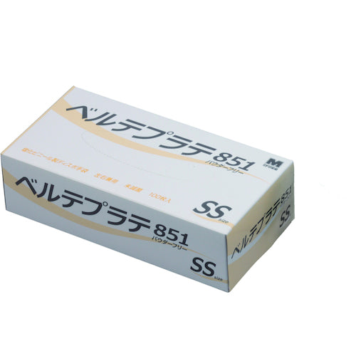 Midori Anzen PVC Disposable Gloves Powder-Free SS (100 pieces) VERTE-851-SS 1 box