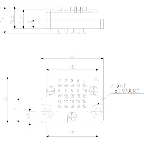 Einz Probe Connector (Solder) Tool Side OX-PS15-I 1 pc
