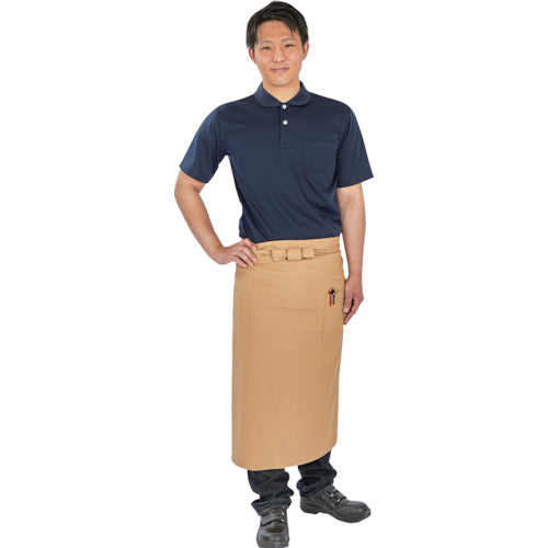 TRUSCO Flame-retardant stretch waist apron, beige, FRPK-BE, 1 piece
