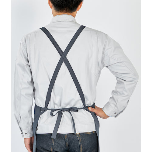 TRUSCO Flame Retardant Stretch Bib Apron Gray FRPE-GY 1 Piece