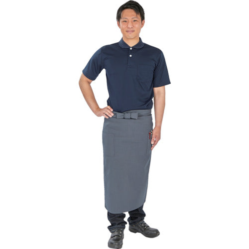TRUSCO Flame-retardant stretch waist apron, gray, FRPK-GY, 1 piece
