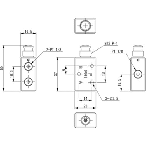 아인츠 푸시버튼형 밸브 PB1-E 1개