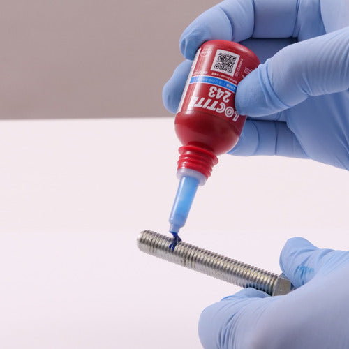 LOCTITE Thread Locking Adhesive, Medium Strength, 243, 10ml, 243-10, 1 bottle