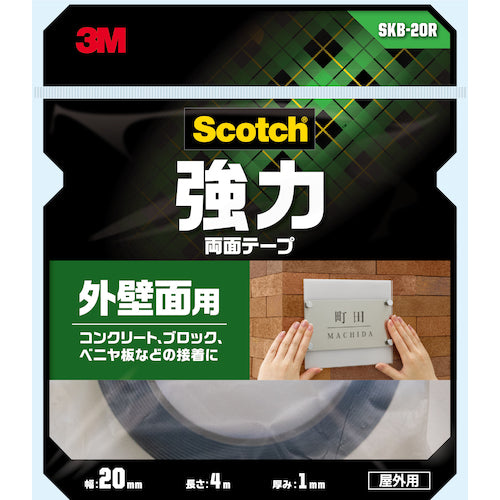 3M 스카치 강력 양면 테이프 외벽면용 20mm×4m SKB-20R 1권