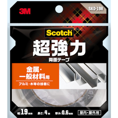 3M 스카치 초강력 양면 테이프 금속·일반 재료용 19mm×4m SKD-19R 1권
