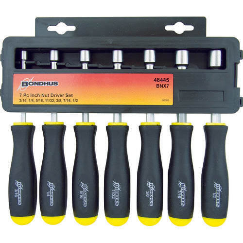BONDHUS ソケットドライバーセット ナットドライバー インチ 7本組(3/16−1/2) BNX7 1 S