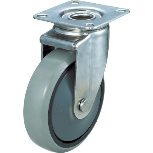 TRUSCO アルミ台車用 自在キャスターΦ100ゴム車 TNPJ-100 1 個