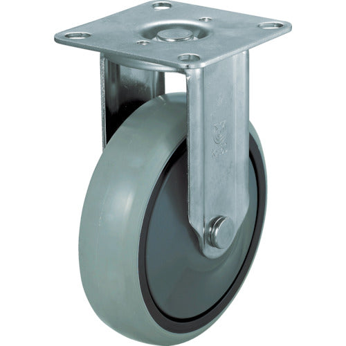 TRUSCO Aluminum Cart Fixed Caster Φ100 Rubber Wheel TNPK-100 1 pc