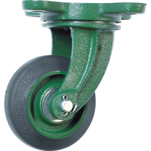 TRUSCO Casting metal caster for steel transport vehicles, φ100 rubber caster, TAJ-100, 1 piece