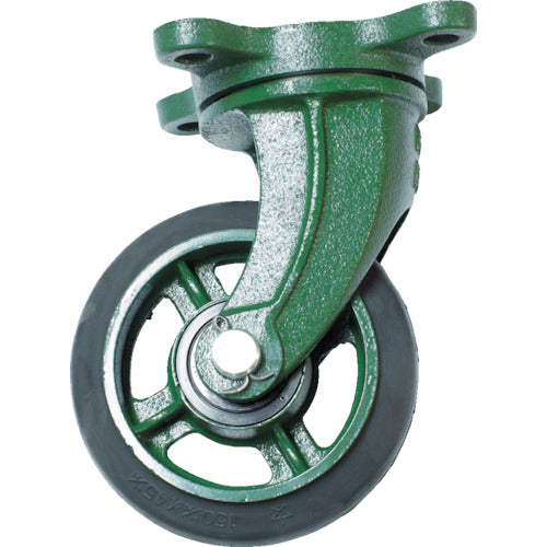 TRUSCO Casting metal caster for steel transport vehicles, φ150 rubber wheel, TAJ-150, 1 piece
