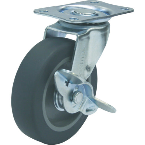 TRUSCO 루트 밴 메쉬 타입용 자유자재 스토퍼 부착 캐스터Φ75EL차 TYE-75ELS 1개