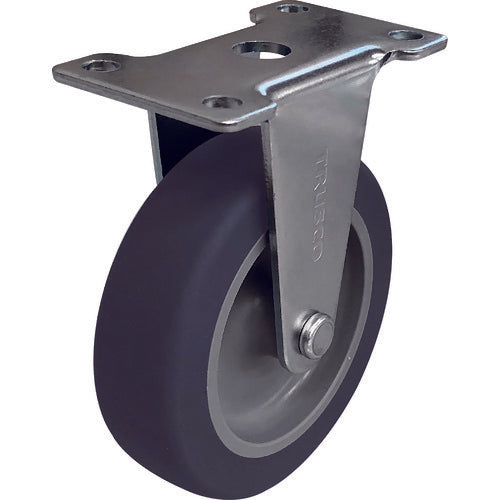 TRUSCO 루트 밴(메쉬 타입)용 고정 캐스터 φ75 엘라스토머차 TYER-75EL 1개