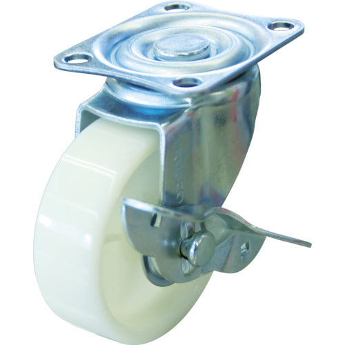 TRUSCO 루트 밴용 자재 스토퍼 부착 캐스터 φ75 나일론차 TYJ-75NS 1개