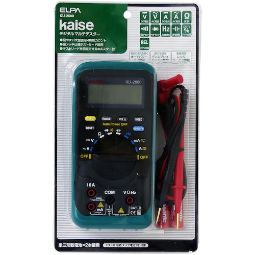 ELPA デジタルマルチメータ KU-2600 1 台