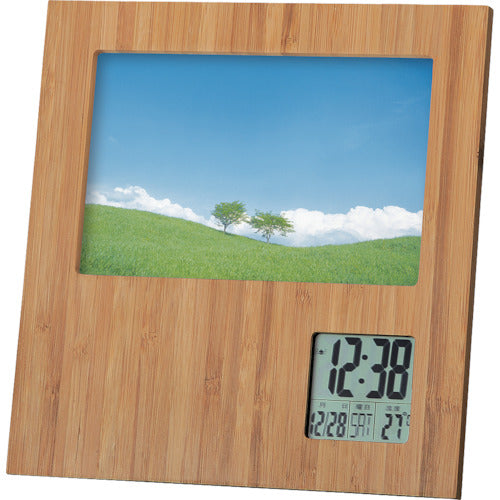 ADESSO Bamboo Photo Frame Clock TP-606 1 piece