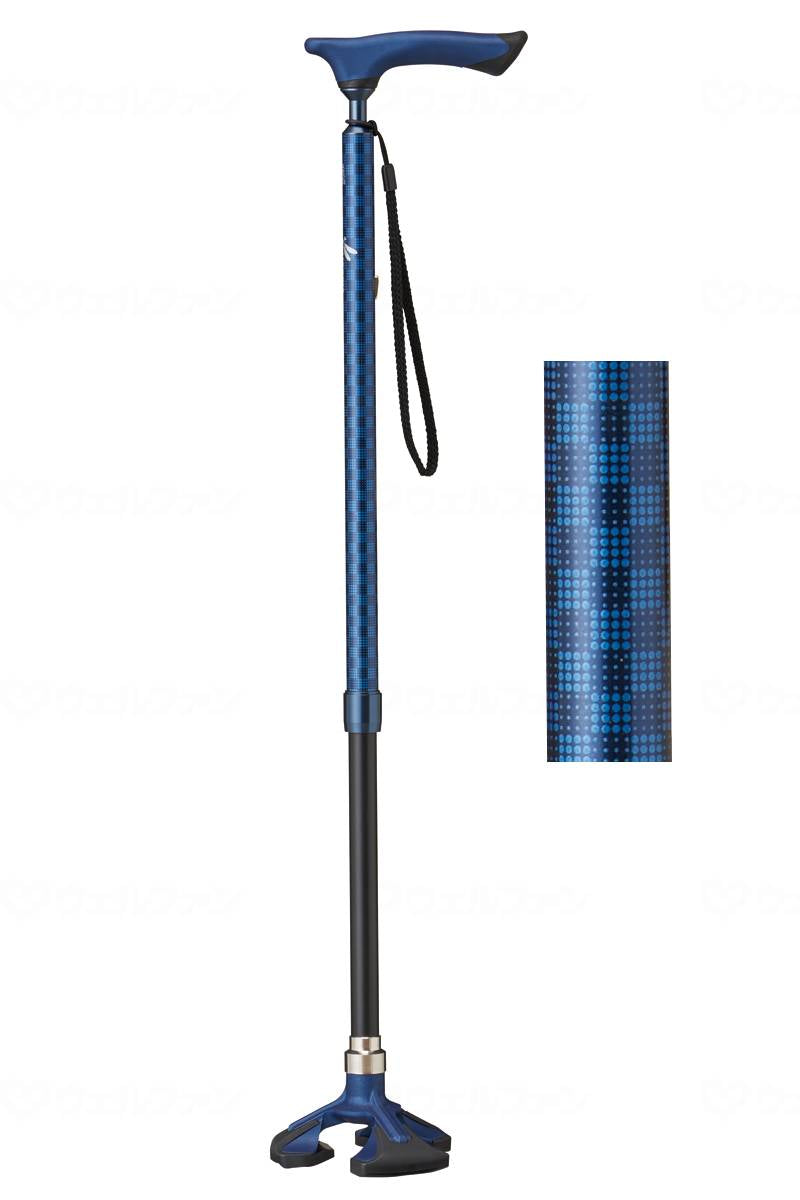 ケイ・ホスピア愛杖 楽スマ スリーベース ネイビー