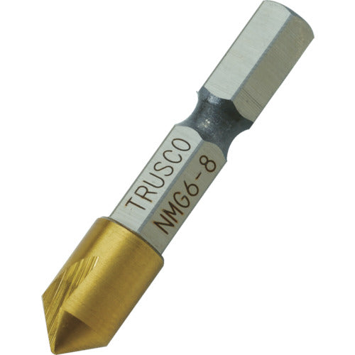 TRUSCO Hexagonal Shaft Nicemen G 1 Blade 8mm Titanium Coating NMG6-8 1 Piece