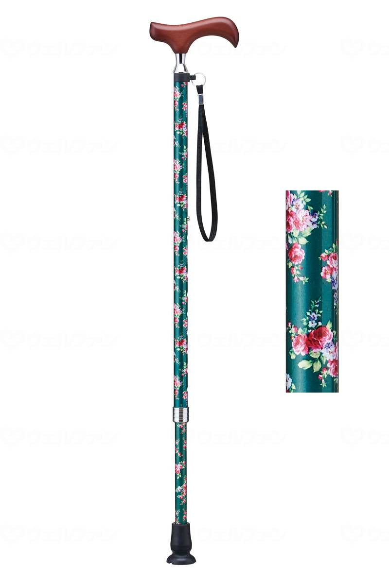 K. Hospitalia Love Cane E Series Stretchable Green Floral Pattern