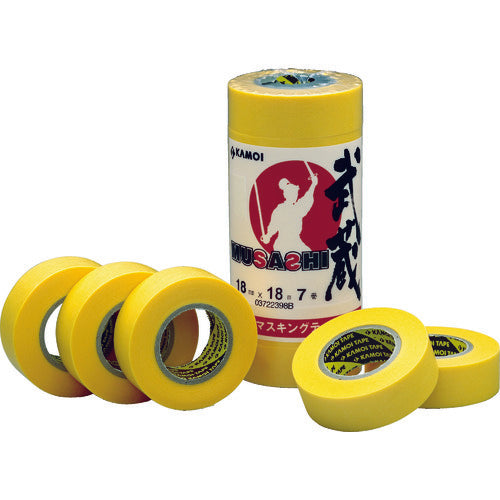 カモ井 和紙マスキングテープ 武蔵 15mm幅 (8巻入) MUSASHIJAN-15 1 PK