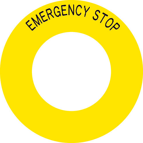 IM ボタンラベルEMERGENCY STOPφ56 AB60-2 1 組