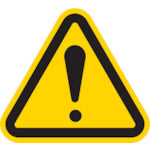 IM Danger Triangle Label 100mm (length of one side) AT1-L 1 set