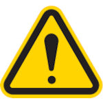 IM Danger Triangle Label 50mm (length of one side) AT1-M 1 set