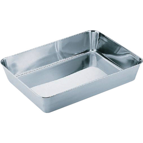TRUSCO Stainless Steel Deep Square Tray, Hand-sized T-QB-13, 1 piece